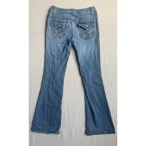 Y2K Low Rise Flare Jeans Button Pockets Size 3